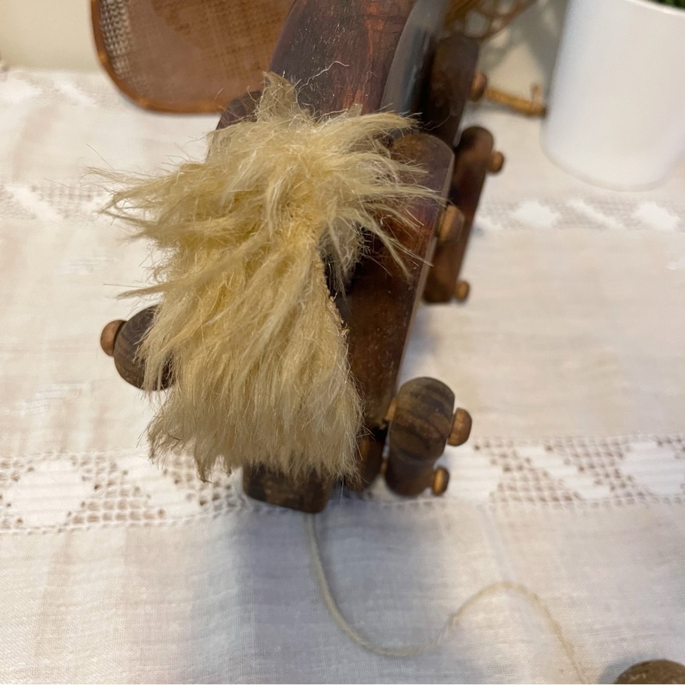 Vintage | Wooden Pull Toy Horse | Folk Art | Rolling Toy - Picture 12 of 12